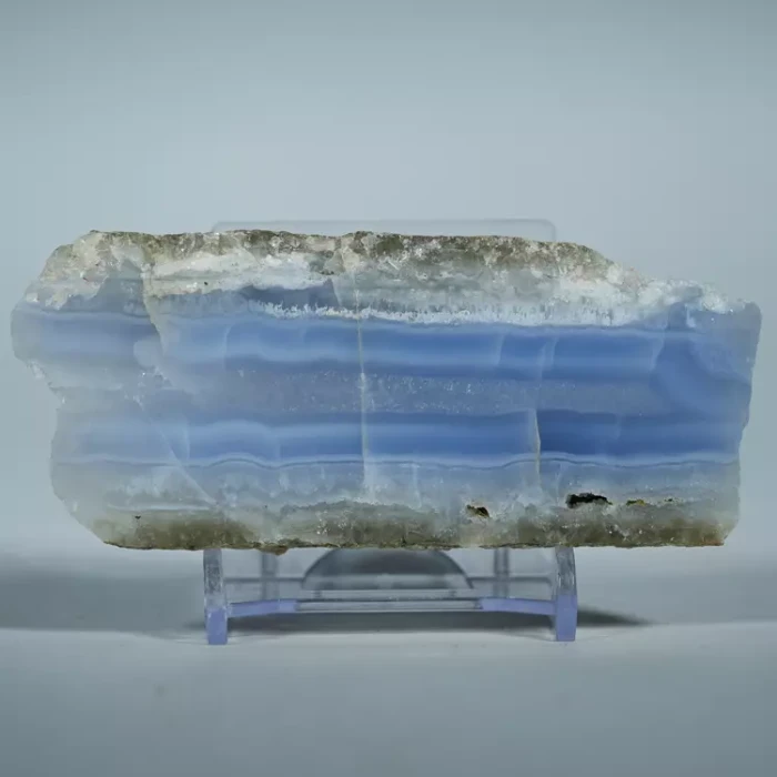 Błękitny agat, Chalcedon Malawi, Naturalny niebieski minerał, dekoracja, prezent, błękit, geoda, minerał (105).webp