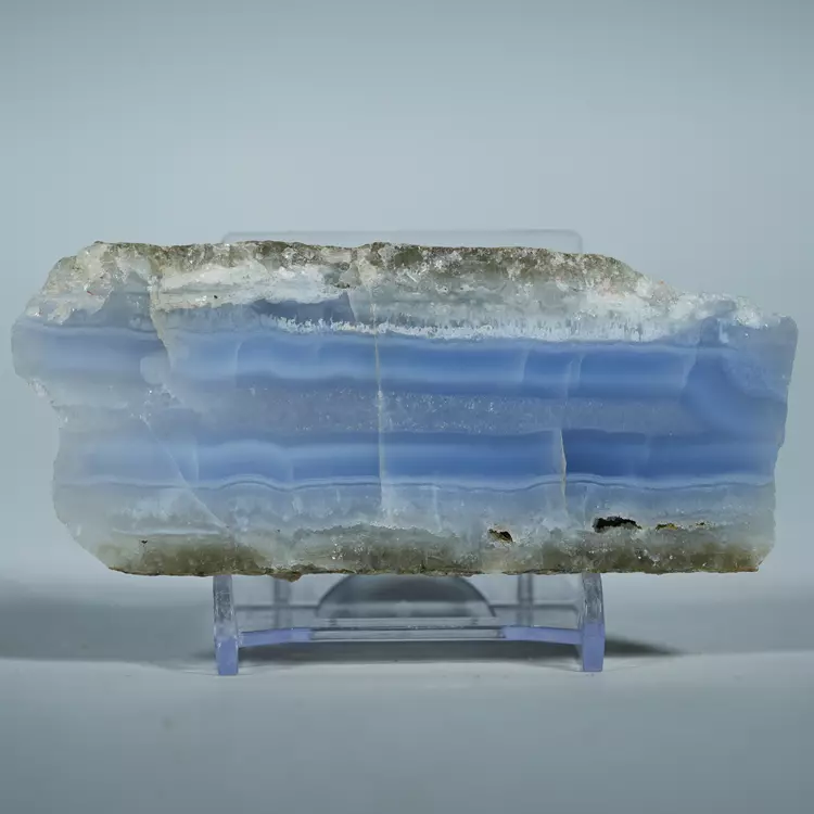 Błękitny agat, Chalcedon Malawi, Naturalny niebieski minerał, dekoracja, prezent, błękit, geoda, minerał (105).webp