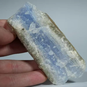 Błękitny agat, Chalcedon Malawi, Naturalny niebieski minerał, dekoracja, prezent, błękit, geoda, minerał (107).webp